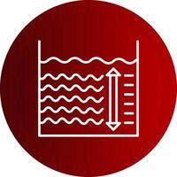 Depth Line Button Icon vector