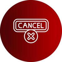 Cancel Line Button Icon vector
