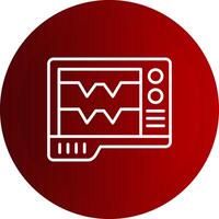 Ecg Line Button Icon vector