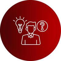 Curiosity Line Button Icon vector