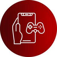 Gaming Line Button Icon vector