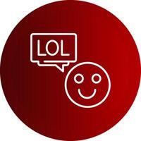 Lol Line Button Icon vector