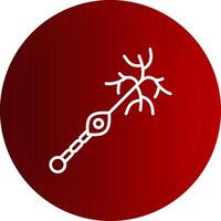 Unipolar Neuron Line Button Icon vector