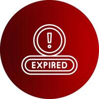 Expired Line Button Icon vector