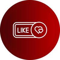 Like Line Button Icon vector