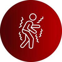 Parkinson Line Button Icon vector
