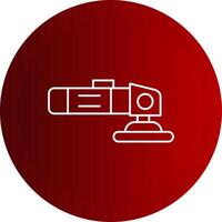 Polisher Line Button Icon vector