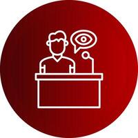 Speech Line Button Icon vector