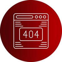 404 Error Line Button Icon vector