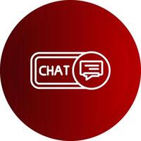 Chat Line Button Icon vector