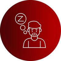 Insomnia Line Button Icon vector