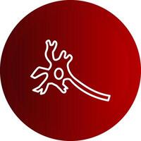 Neuron Line Button Icon vector
