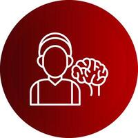 Neurologist Line Button Icon vector