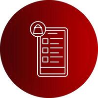 OnLine Button Shopping Wishlist Line Button Icon vector