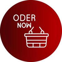 Order Now Line Button Icon vector