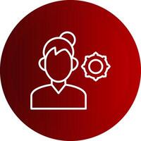 Support Line Button Icon vector