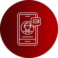 Conference Line Button Icon vector