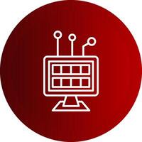 Digital Disruption Line Button Icon vector