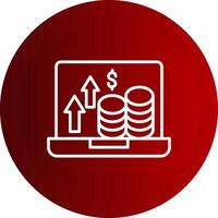 Growth Line Button Icon vector
