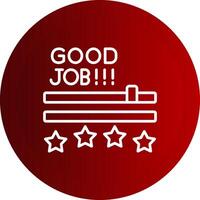 Good Job Line Button Icon vector