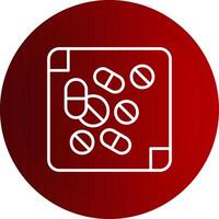 Medicine Line Button Icon vector