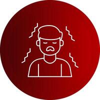 Parkinson Line Button Icon vector