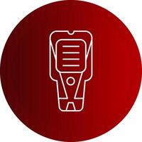 Stud Finder Line Button Icon vector