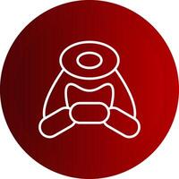 Oligodendrocyte Line Button Icon vector