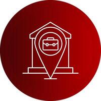 Remote Working Line Button Icon vector