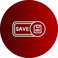 Save Line Button Icon vector