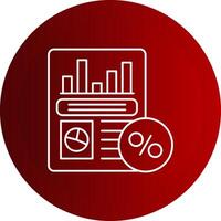 Bookkeeping Line Button Icon vector