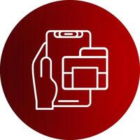 Folder Line Button Icon vector
