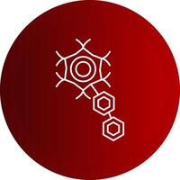 Neuron Line Button Icon vector