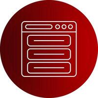 Web Menu Line Button Icon vector