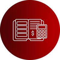 Bookkeeping Line Button Icon vector