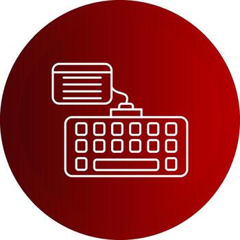 Keyboard Line Button Icon vector