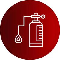 Oxygen Tank Line Button Icon vector