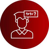 Parkinson Line Button Icon vector