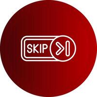 Skip Line Button Icon vector