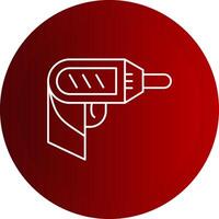 Screwdriver Line Button Icon vector