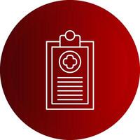 Medical Report Line Button Icon vector