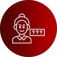 Parkinson Line Button Icon vector