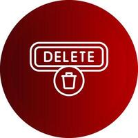 Delete Line Button Icon vector