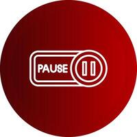 Pause Line Button Icon vector