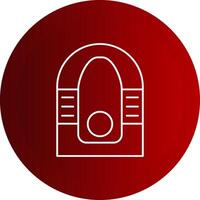 Portable Toilet Line Button Icon vector