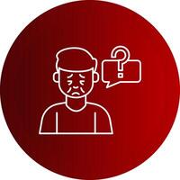 Parkinson Line Button Icon vector