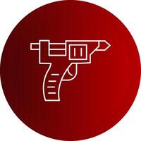 Glue Gun Line Button Icon vector