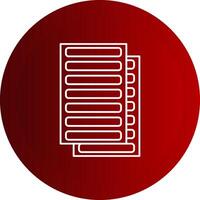 Daily Ledger Line Button Icon vector