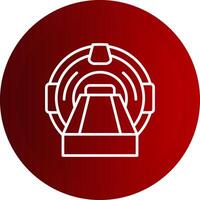 Mri Line Button Icon vector