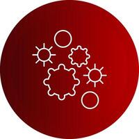 Allergen Line Button Icon vector
